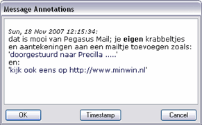 Notities Pegasus Mail