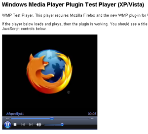 Windows Media Player firefox